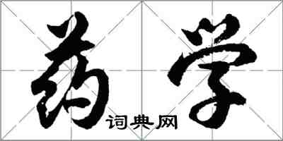 胡问遂药学行书怎么写