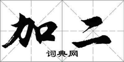 胡问遂加二行书怎么写