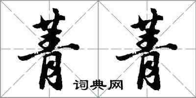 胡问遂菁菁行书怎么写