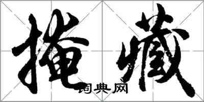 胡问遂掩藏行书怎么写