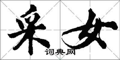 胡问遂采女行书怎么写