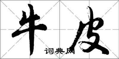 胡问遂牛皮行书怎么写