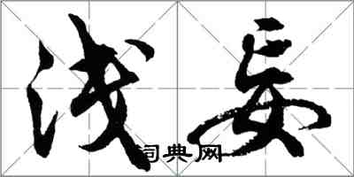 胡问遂浅妄行书怎么写