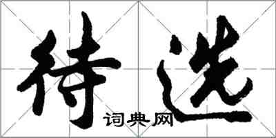 胡问遂待选行书怎么写