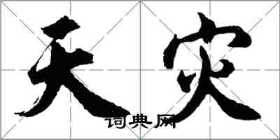 胡问遂天灾行书怎么写