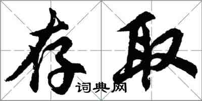 胡问遂存取行书怎么写