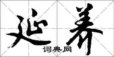 胡问遂延养行书怎么写