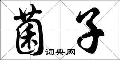 胡问遂菌子行书怎么写