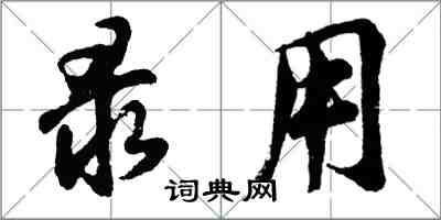 胡问遂录用行书怎么写