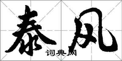 胡问遂泰风行书怎么写