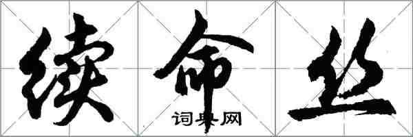 胡问遂续命丝行书怎么写