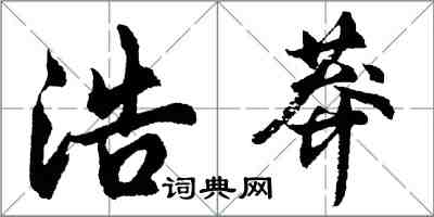 胡问遂浩莽行书怎么写