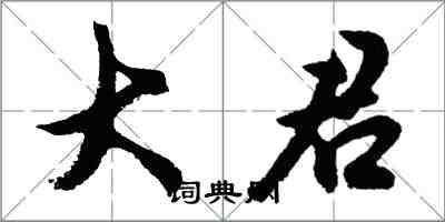 胡问遂大君行书怎么写