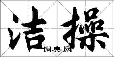 胡问遂洁操行书怎么写