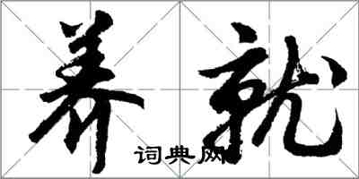 胡问遂养就行书怎么写