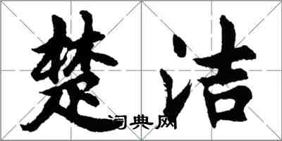 胡问遂楚洁行书怎么写