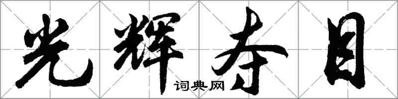 胡问遂光辉夺目行书怎么写