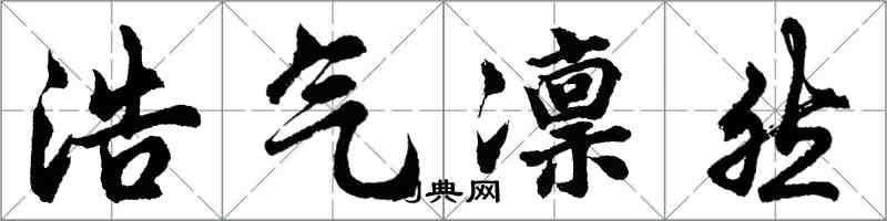 胡问遂浩气凛然行书怎么写