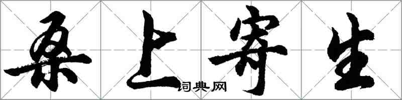 胡问遂桑上寄生行书怎么写