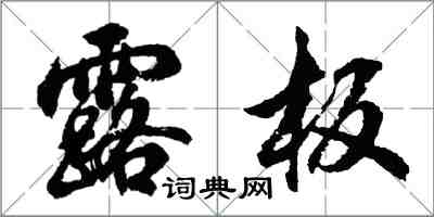 胡问遂露板行书怎么写