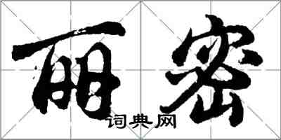 胡问遂丽密行书怎么写