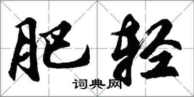 胡问遂肥轻行书怎么写