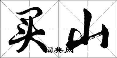 胡问遂买山行书怎么写