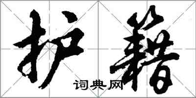 胡问遂护籍行书怎么写