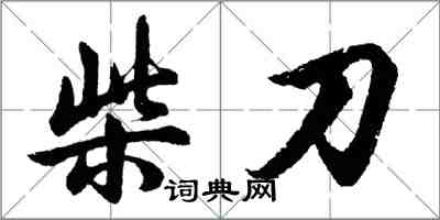 胡问遂柴刀行书怎么写