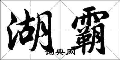 胡问遂湖霸行书怎么写