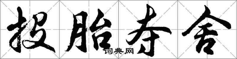 胡问遂投胎夺舍行书怎么写