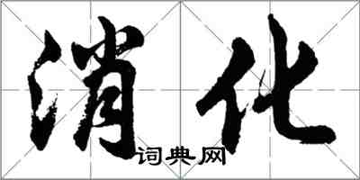 胡问遂消化行书怎么写