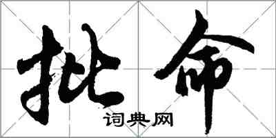 胡问遂批命行书怎么写