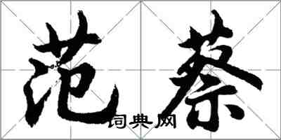 胡问遂范蔡行书怎么写