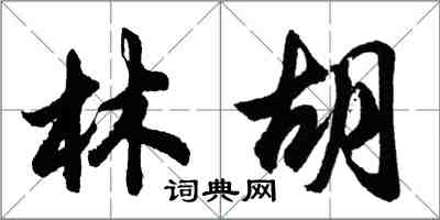 胡问遂林胡行书怎么写