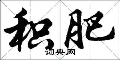 胡问遂积肥行书怎么写