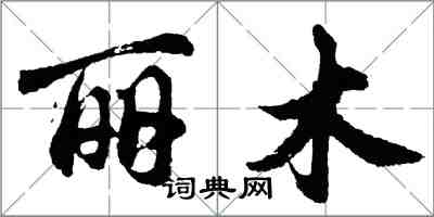 胡问遂丽木行书怎么写