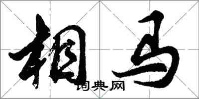 胡问遂相马行书怎么写