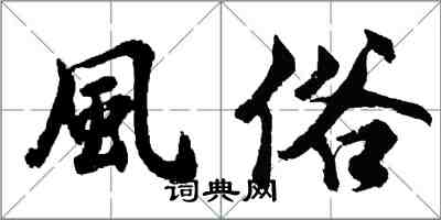 風俗怎么写好看，風俗书法图片