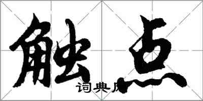 胡问遂触点行书怎么写