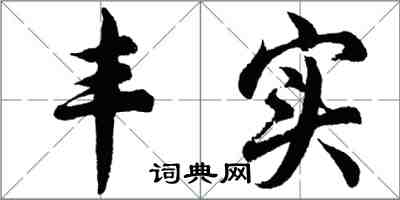 胡问遂丰实行书怎么写