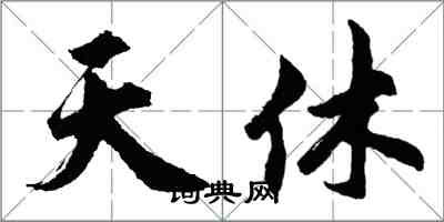 胡问遂天休行书怎么写