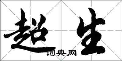 胡问遂超生行书怎么写