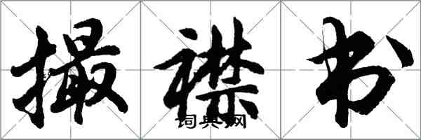 胡问遂撮襟书行书怎么写