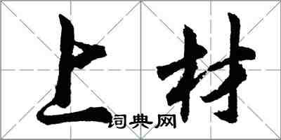 胡问遂上材行书怎么写