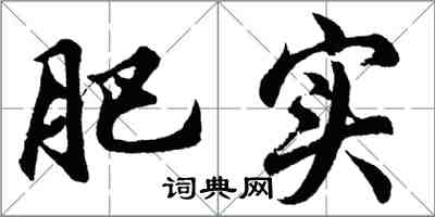 胡问遂肥实行书怎么写