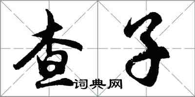 胡问遂查子行书怎么写