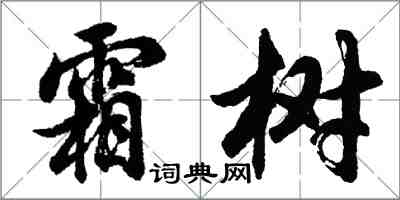 胡问遂霜树行书怎么写