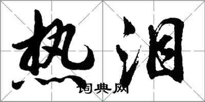 胡问遂热泪行书怎么写