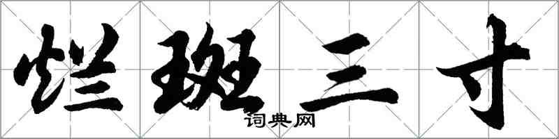 胡问遂烂斑三寸行书怎么写